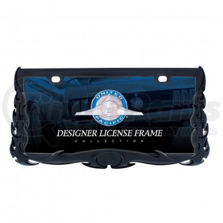 50117 by UNITED PACIFIC - License Plate Frame - Black, Flame