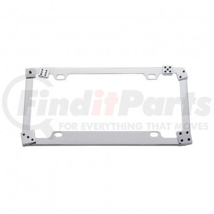 50132 by UNITED PACIFIC - License Plate Frame - Chrome, Dice