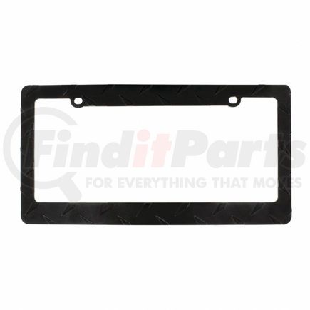 50134 by UNITED PACIFIC - License Plate Frame - Black, Diamond Plate