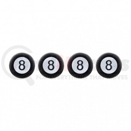 70022 by UNITED PACIFIC - Tire Valve Stem Cap - "8" Ball, Plastic, Black