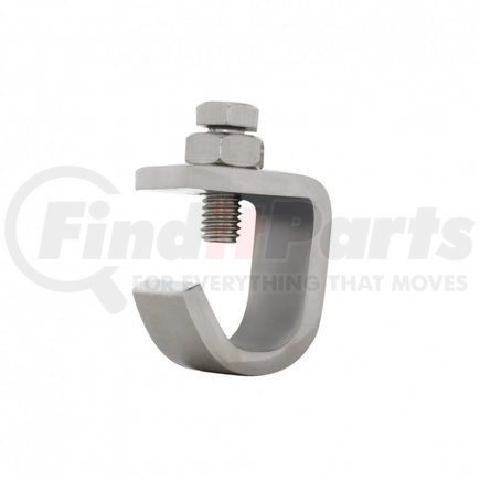 86052P by UNITED PACIFIC - Bumper Guide Clamp Kit - Bumper Guide J-Clamp, Stainless Steel
