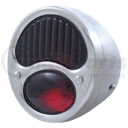 A1002-6VRR by UNITED PACIFIC - Tail Light Assembly - 6V, with Stainless Steel Housing & Trim, Passenger Side, Red Lens, for 1928-1931 Ford Model A