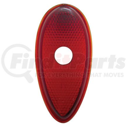 A5005-1 by UNITED PACIFIC - Tail Light Lens - Glass, with Drilled Out Center Hole, for 1938-1939 Ford Passenger Car