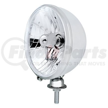 A5023C by UNITED PACIFIC - Headlight - 7", Chrome, Kingbee Style, 12V, with H4 Crystal Halogen Bulbs
