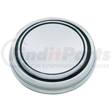 A6047 by UNITED PACIFIC - Axle Hub Cap - Stainless Steel, for 1968-1969 Ford Mustang