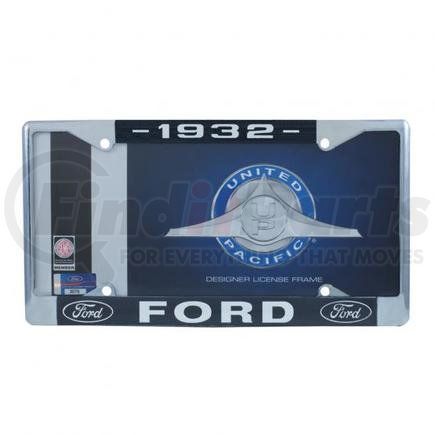 A9049-32 by UNITED PACIFIC - License Plate Frame - Chrome, for 1932 Ford Car and Truck
