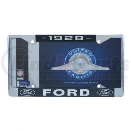 A9049-28 by UNITED PACIFIC - License Plate Frame - Chrome, for 1928 Ford Car and Truck