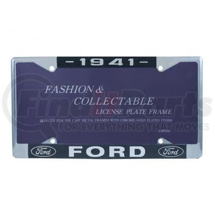 A9049-41 by UNITED PACIFIC - License Plate Frame - Chrome, for 1941 Ford Car and Truck