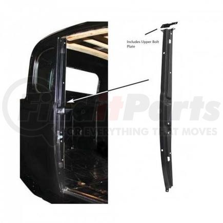 B20124 by UNITED PACIFIC - B-Pillar Door Striker Jamb - Black, Steel, Passenger Side, for 1932 Ford 5-Window Coupe