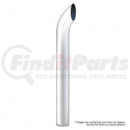 C1-6-072 by UNITED PACIFIC - 6" Curved Plain Bottom Exhaust - 72" L