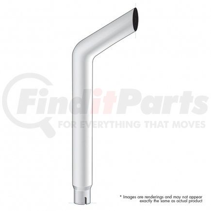 B4-65-108 by UNITED PACIFIC - Exhaust Stack Pipe - 6", Bull, Reduce To 5" ID Bottom, 108" L