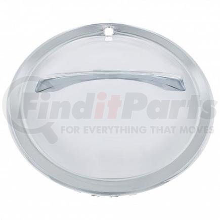 BHC02-14 by UNITED PACIFIC - Axle Hub Cap - 14", Chrome, Single Bar