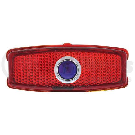 C4001-1 by UNITED PACIFIC - Tail Light Lens - Glass, with Blue Dot, for 1941-1948 Chevy Passenger Car