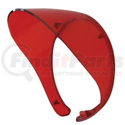C5001-2R by UNITED PACIFIC - Door Mirror Rain Guard Visor - Mirror Visor, Translucent, Plastic, with Mounting Hardware, Red