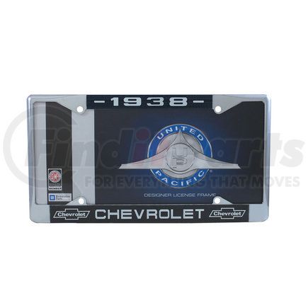 C5041-38 by UNITED PACIFIC - License Plate Frame - Chrome, for 1938 Chevrolet Car and Truck