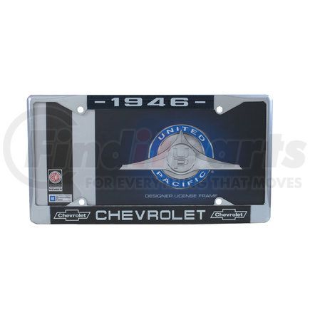 C5041-46 by UNITED PACIFIC - License Plate Frame - Chrome, for 1946 Chevrolet Car and Truck
