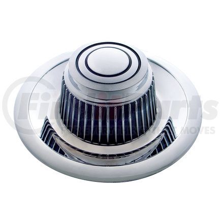 C687001 by UNITED PACIFIC - Axle Hub Cap - Chrome, Plastic, Rallye, for 1968-1970 Chevy Camaro
