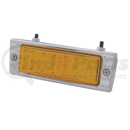CPL4753A-AC by UNITED PACIFIC - Turn Signal/Parking Light - LED, Amber Lens, Front, with Chrome Plated Bezel