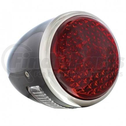 F3701L by UNITED PACIFIC - Tail Light - With Black Housing And Stainless Steel Rim, for 1937 Ford Car