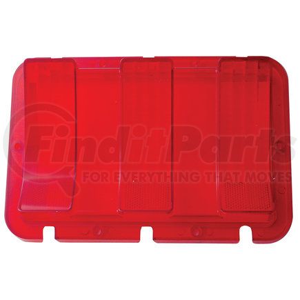 F67801 by UNITED PACIFIC - Tail Light Lens - Red Lens, for 1967-1968 Ford Mustang