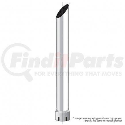 M2-6-120 by UNITED PACIFIC - Exhaust Stack Pipe - 6", Mitred, Expanded/Slotted Bottom, 120" L