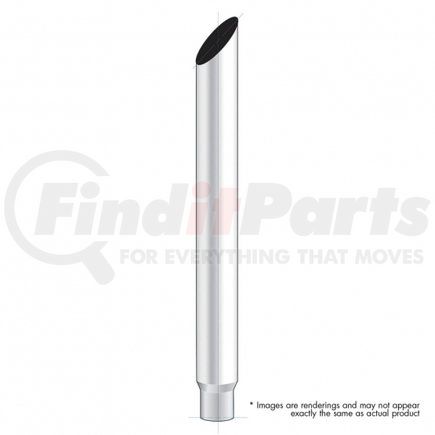 M3-75-060 by UNITED PACIFIC - Exhaust Stack Pipe - 7", Mitred, Reduce To 5" O.D. Bottom, 60" L