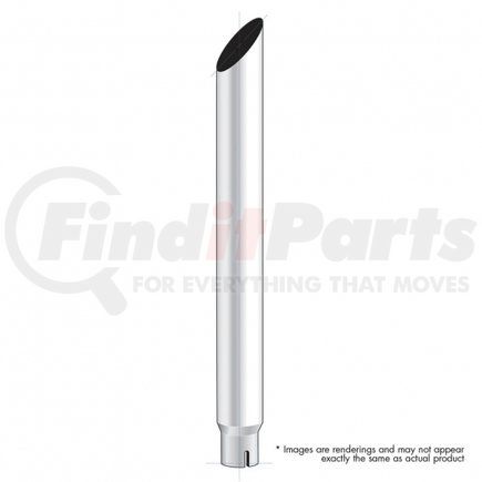 M4-75-096 by UNITED PACIFIC - Exhaust Stack Pipe - 7", Mitred, Reduce To 5" I.D. Bottom, 96" L