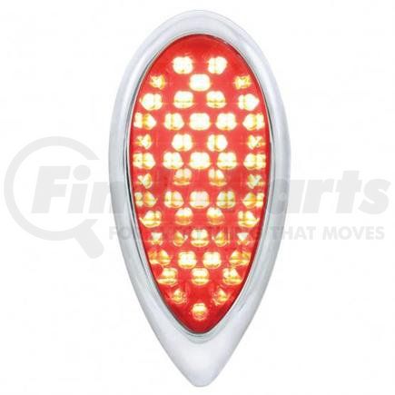 FTL383903 by UNITED PACIFIC - Tail Light - 39 LED, Chrome, with Flush Mount Bezel, Amber & Red Lens, for 1938-1939 Ford Car