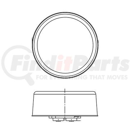 37016B by UNITED PACIFIC - Clearance Light - Bulk, 2-1/2" Round GloLight, 9 LED, Amber LED/Lens