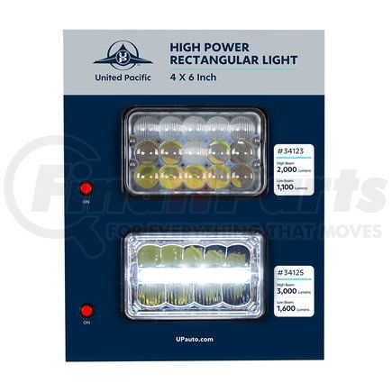 99125 by UNITED PACIFIC - Point of Purchase Display - For 4" x 6" Lights, High Power LED