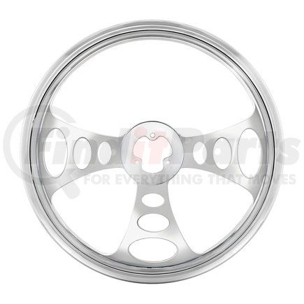 88160 by UNITED PACIFIC - Steering Wheel - 18", Chrome Aluminum "Chopper", Style