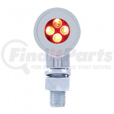37153 by UNITED PACIFIC - Mini LED Marker Light - Bullet Style, 4 LED, Clear Lens/Red LED, Die-Cast Metal