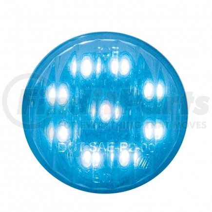 39583B by UNITED PACIFIC - Auxiliary Light - Bulk, 2" Round, 9 LED, Blue LED, Clear Lens, Single Function