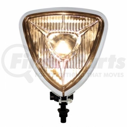 76999 by UNITED PACIFIC - Headlight - RH/LH, Triangle, Black Housing, with Round Back Housing Design