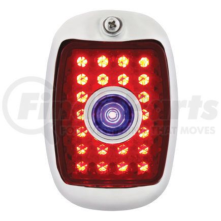 C7033RLBD by UNITED PACIFIC - Tail Light - LH, 27 LED, with SS Housing and Blue Dot, for 1940-1953 Chevy/GMC Truck