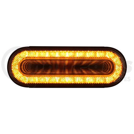 36665 by UNITED PACIFIC - Turn Signal Light - 24 LED 6" Oval Mirage, Amber LED/Clear Lens
