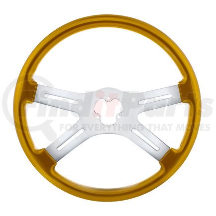 88282 by UNITED PACIFIC - Steering Wheel - 18" Vibrant Color 4 Spoke Steering Wheel - Electric Yellow