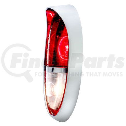 C5408 by UNITED PACIFIC - Tail Light - 12V, Incandescent, with Chrome Housing, Red/Clear Lens, for 1954 Chevy Passenger Car