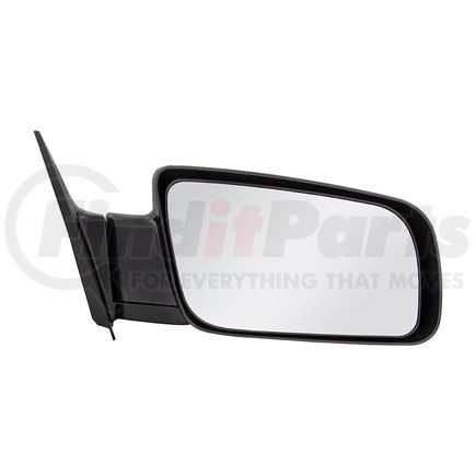 110987 by UNITED PACIFIC - Door Mirror - With Black Plastic Housing, Manual, Foldable, Passenger Side, for 1988-2000 Chevy & GMC Truck