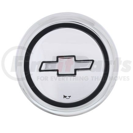 C677251 by UNITED PACIFIC - Horn Button Cap - Chrome, with Bowtie Logo, for 1967-1972 Chevy Truck