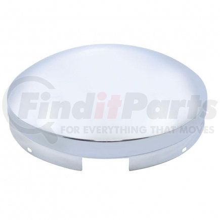 10103 by UNITED PACIFIC - Axle Hub Cap - Front, 4 Even Notched, Chrome, Dome Style, 3/4" Side Wall