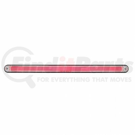 36495 by UNITED PACIFIC - Light Bar - "Glo" Light, LED, Stop/Turn/Tail Light, Red LED, Clear Lens, Black/Plastic Housing, Dual Function, 24 LED Light Bar