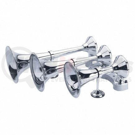 46115 by UNITED PACIFIC - Train Horn - 3 Trumpet Horizontal, Chrome