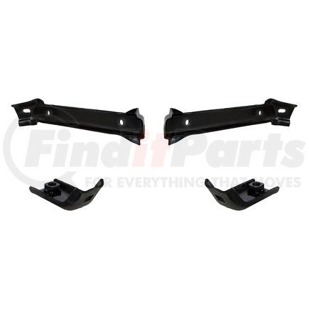 110925 by UNITED PACIFIC - Bumper Bracket Kit - Steel, Front, with Original Style Holes, Black EDP, for Chevrolet 2WD Truck 1967-1970 & GMC 2WD Truck 1967-1972