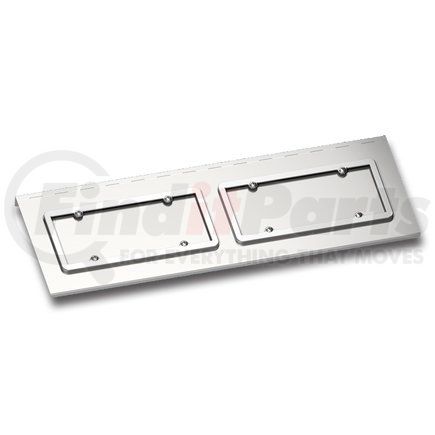 29120 by UNITED PACIFIC - License Plate - Stainless, Dual, with Swing Plate, for Kenworth W900 with Texas Style Bum