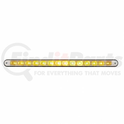 36486 by UNITED PACIFIC - Flush Mount Light Bar - Turn Signal Light, Amber LED, Clear Lens, Black/Plastic Housing, 14 LED Light Bar