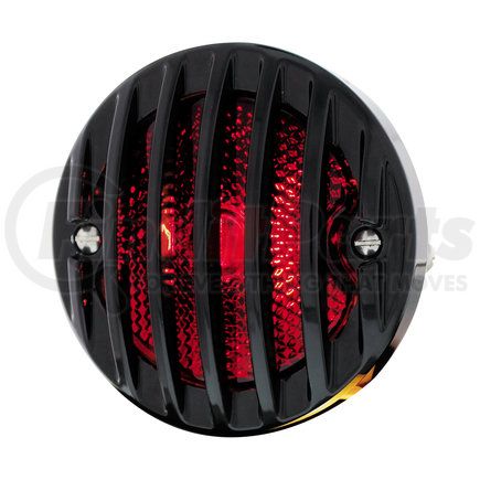 110658 by UNITED PACIFIC - Tail Light - Driver Side, with Black Grille Bezel, Complete 12V, Incandescent, Red Lens, for 1933-1936 Ford Truck