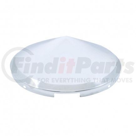 20146 by UNITED PACIFIC - Axle Hub Cap - Front, 4 Even Notched, Stainless Steel, Pointed, 7/16" Lip