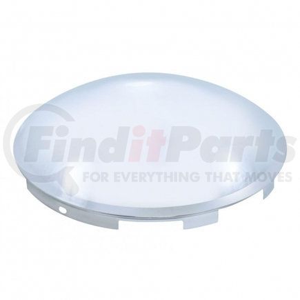 10166 by UNITED PACIFIC - Axle Hub Cap - Front, 6 Uneven Notched, Chrome, Dome Style, 7/16" Lip