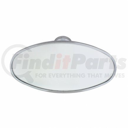 70802 by UNITED PACIFIC - Rear View Mirror - Oval, Chrome, Plated, Aluminum, with Glue-On Mount